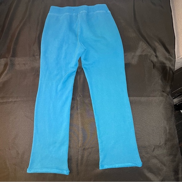 Girls Abercrombie & Fitch Kids Open-hem Turquoise Sweatpants - Picture 2 of 4